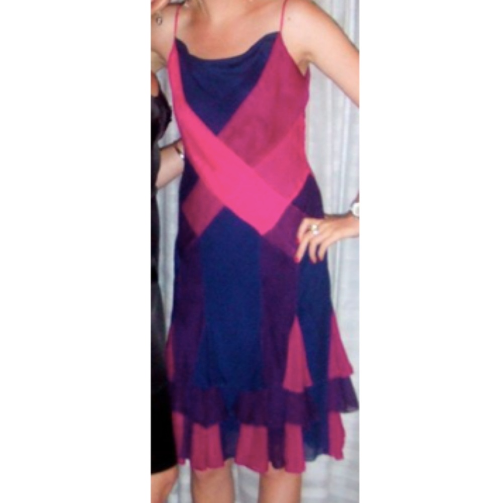 gorgeous DVF silk ruffle dress
